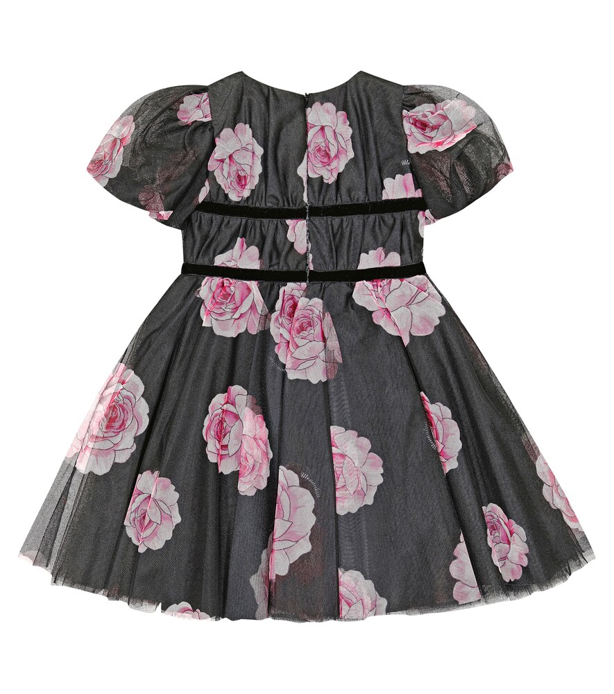  Monnalisa Monnalisa Bedrucktes Kleid Aus Tüll 