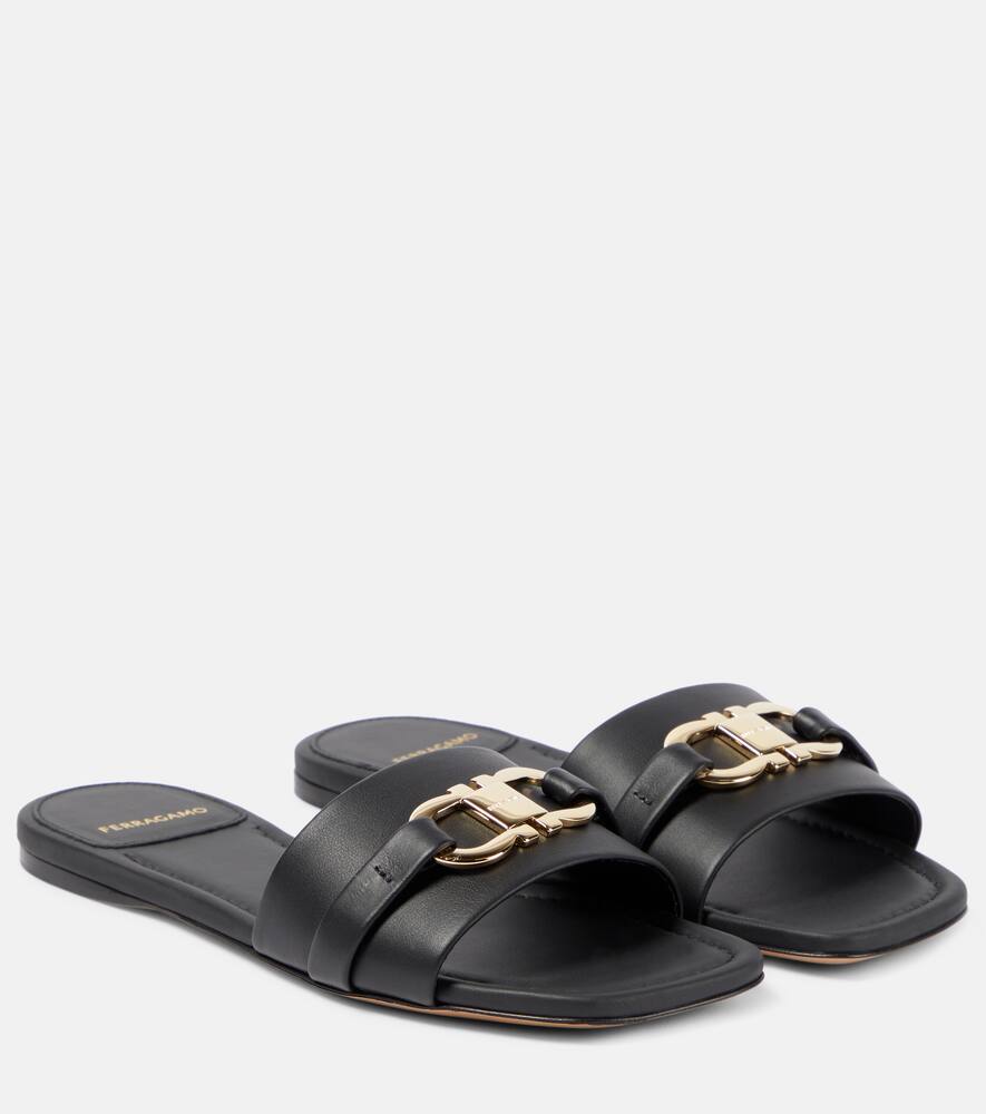 Ferragamo Gancini leather sandals
