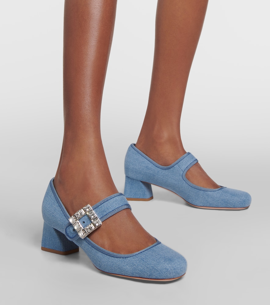 Très Vivier Strass Buckle Babies Mary Jane Pumps