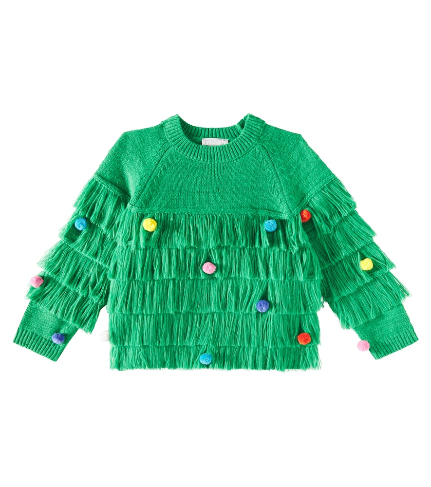 Stella McCartney Kids Fringed sweater　ステラ マッカートニー キッズ フリンジ付きセーター Stella