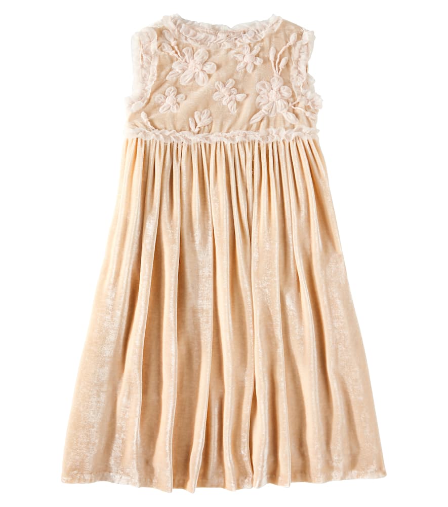 Bonpoint Giulia embroidered velvet dress