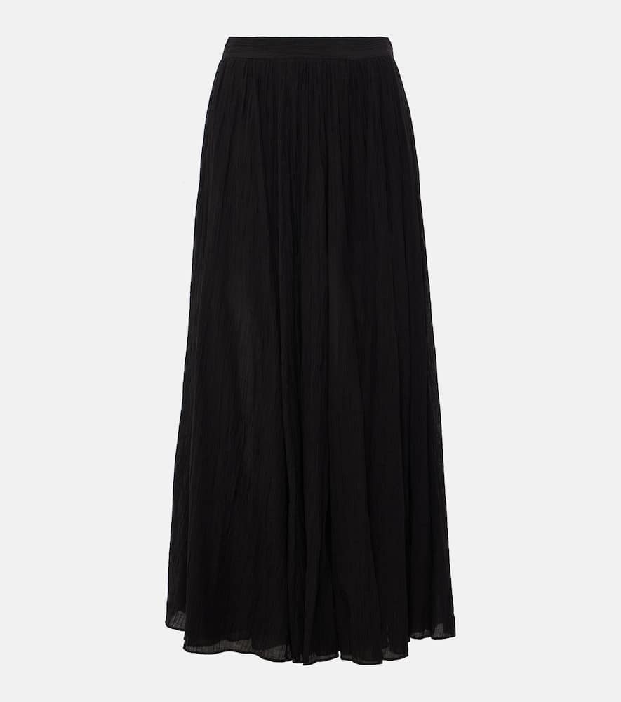 Toteme Plissé cotton-blend maxi skirt