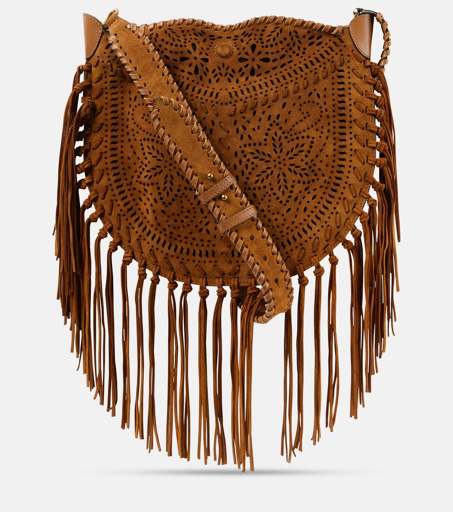 Isabel Marant Oskan Medium fringed suede shoulder bag