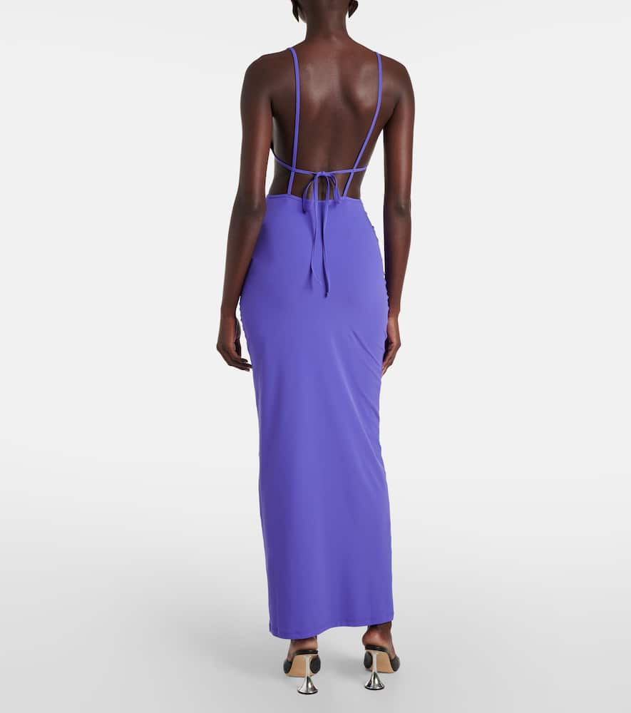 Christopher Esber Cutout Maxi Dress In Purple