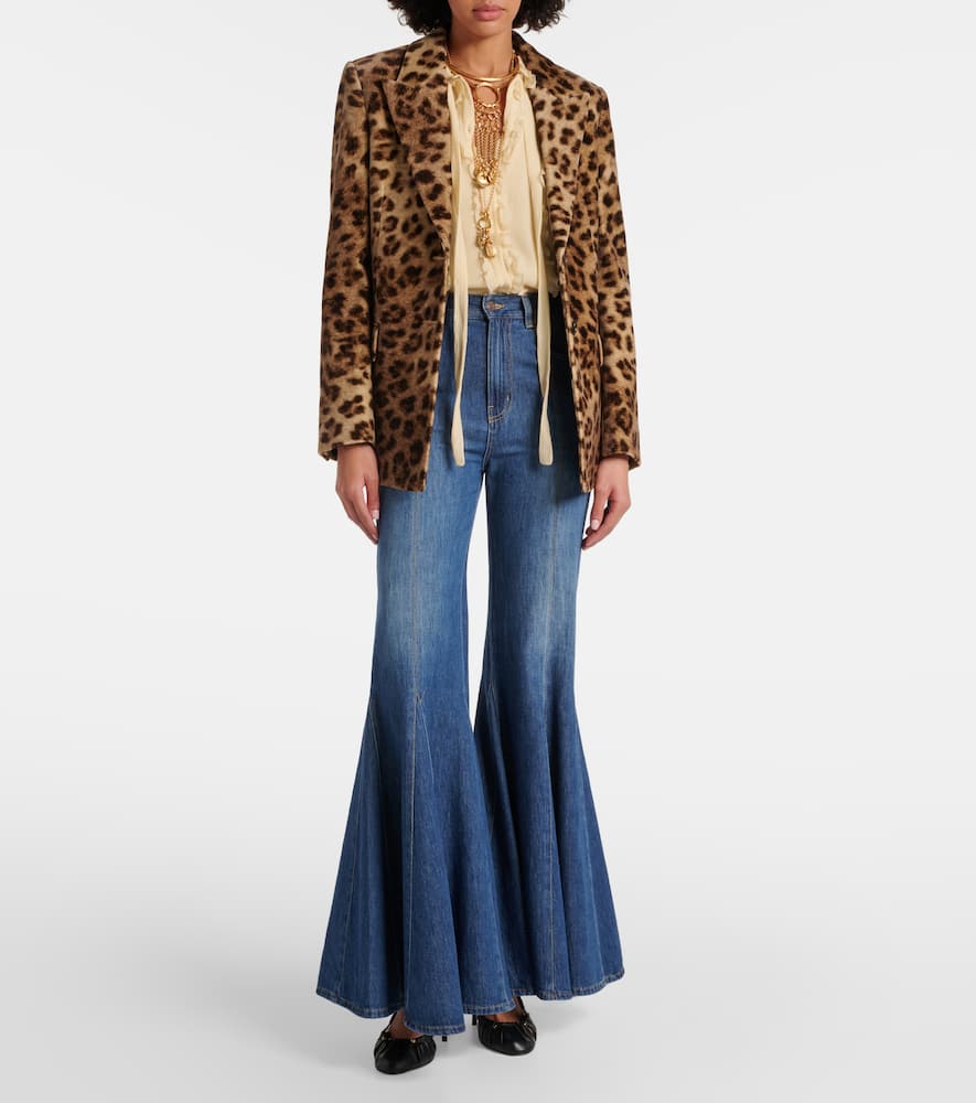 Chloé Ruffled Silk Crêpon Blouse In Beige