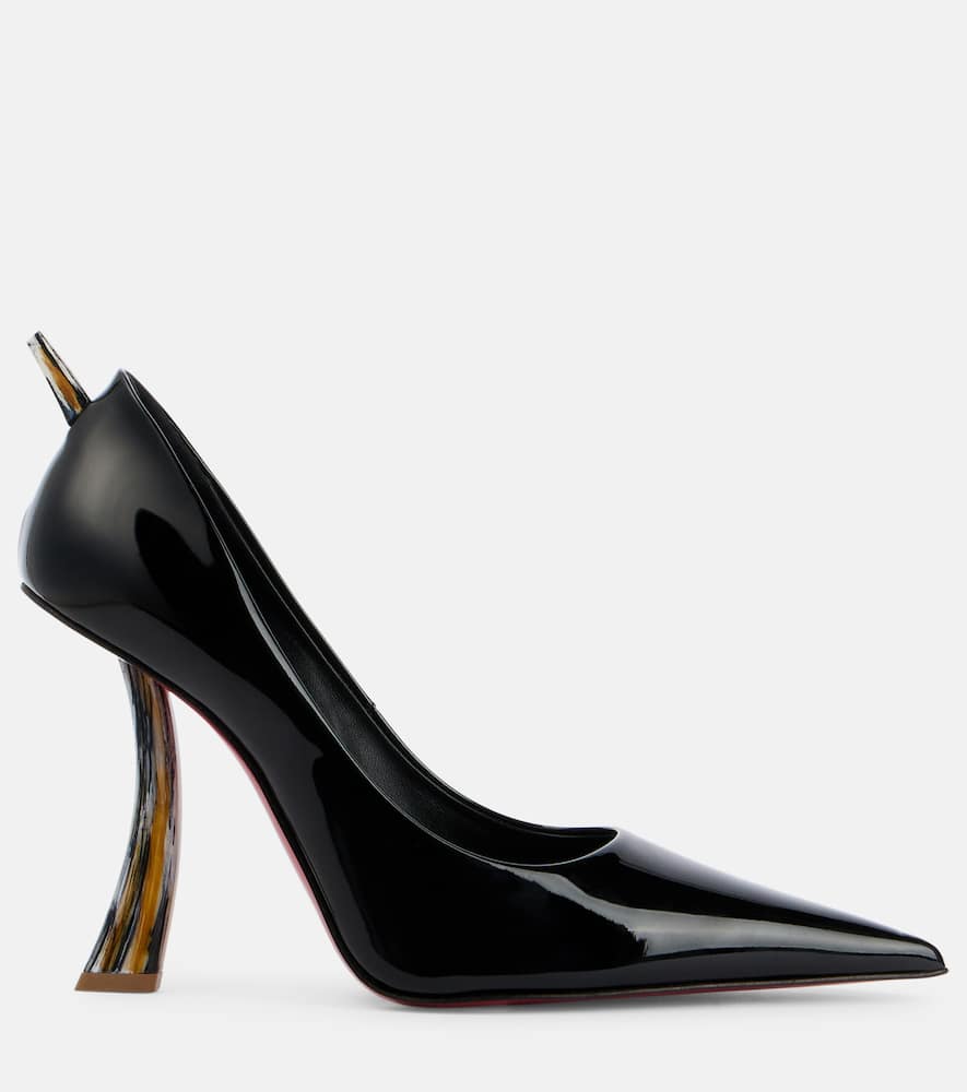 CHRISTIAN LOUBOUTIN KATE CLAWMAX 100 PATENT LEATHER PUMPS 