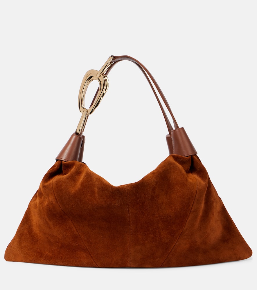 Trampoline Small suede shoulder bag