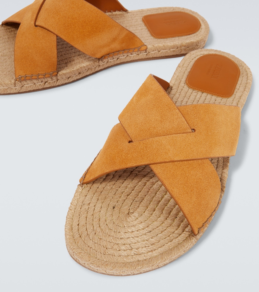  Zegna Zegna Suede Espadrille Sandals 