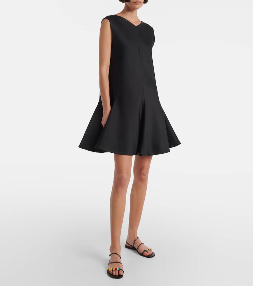 Khaite Mel Crêpe Minidress In Black
