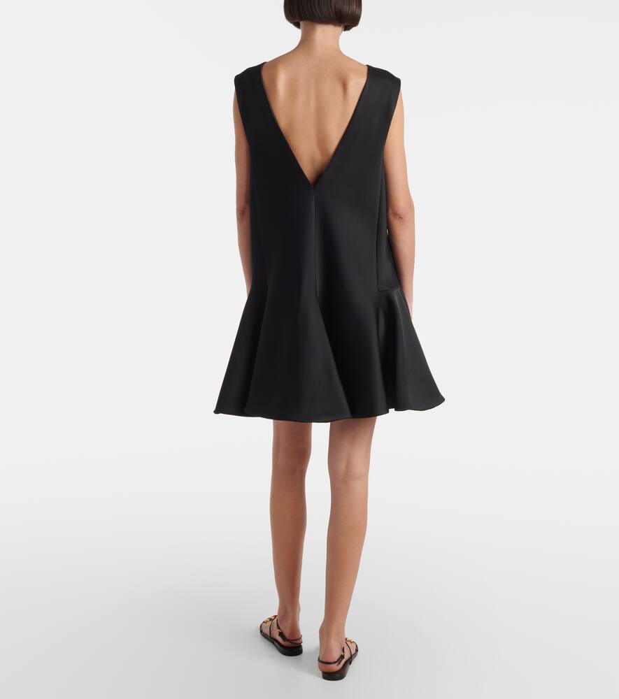 Khaite Mel Crêpe Minidress In Black