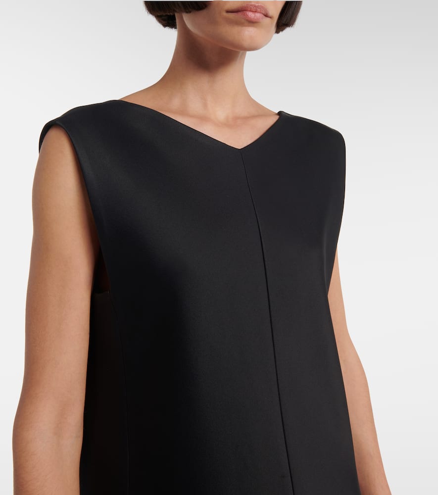 Khaite Mel Crêpe Minidress In Black