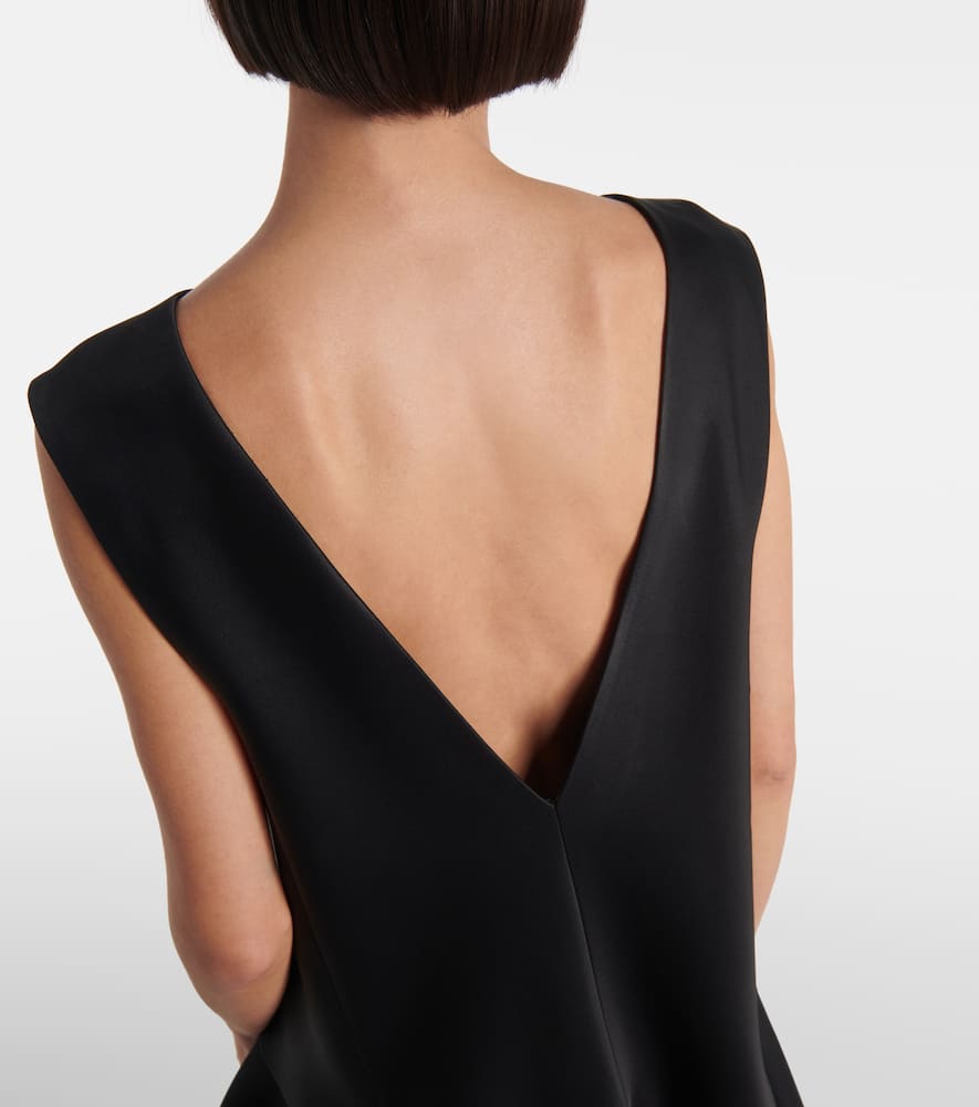 Khaite Mel Crêpe Minidress In Black