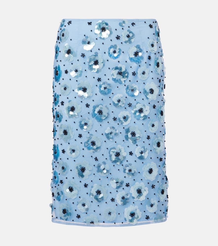 Rotate Birger Christensen Floral Embellished High-rise Miniskirt