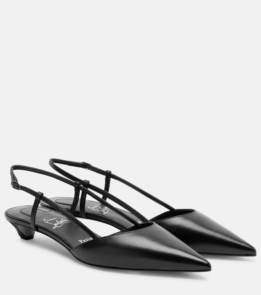 Christian Louboutin Miss Z Slingina 25 Leather Slingback Pumps In Black