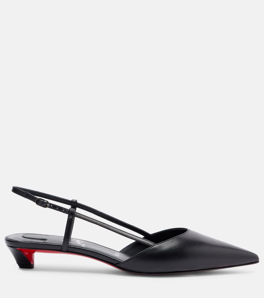 Christian Louboutin Miss Z Slingina 25 Leather Slingback Pumps In Black