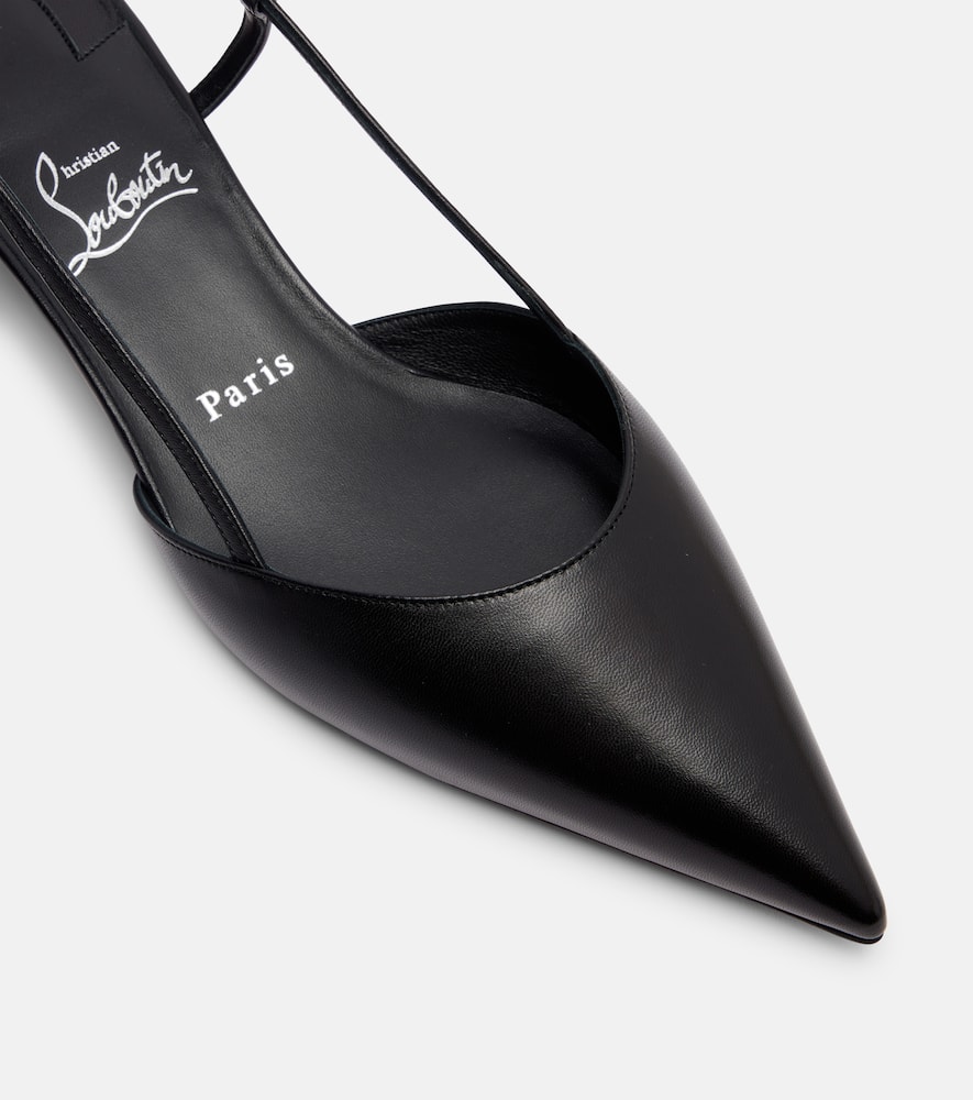 Christian Louboutin Miss Z Slingina 25 Leather Slingback Pumps In Black