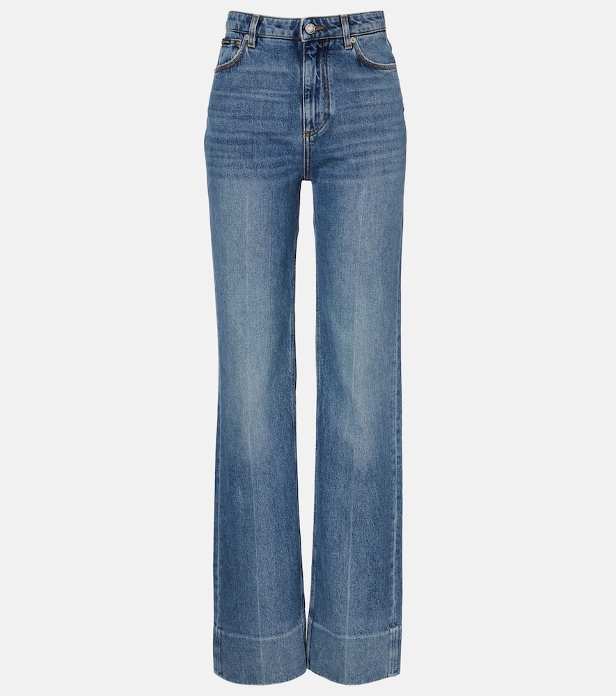 Dolce & Gabbana High-rise Straight Jeans In Blue