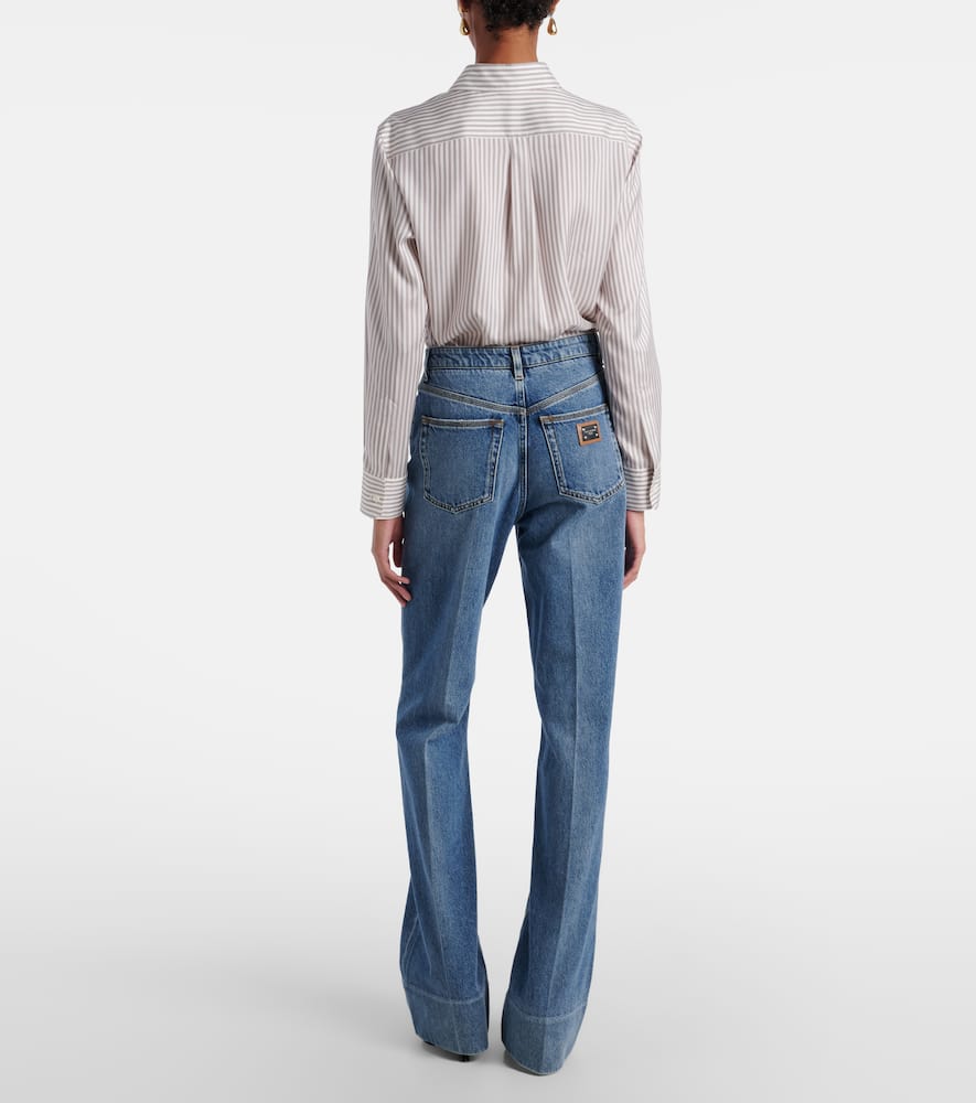 Dolce & Gabbana High-rise Straight Jeans In Blue