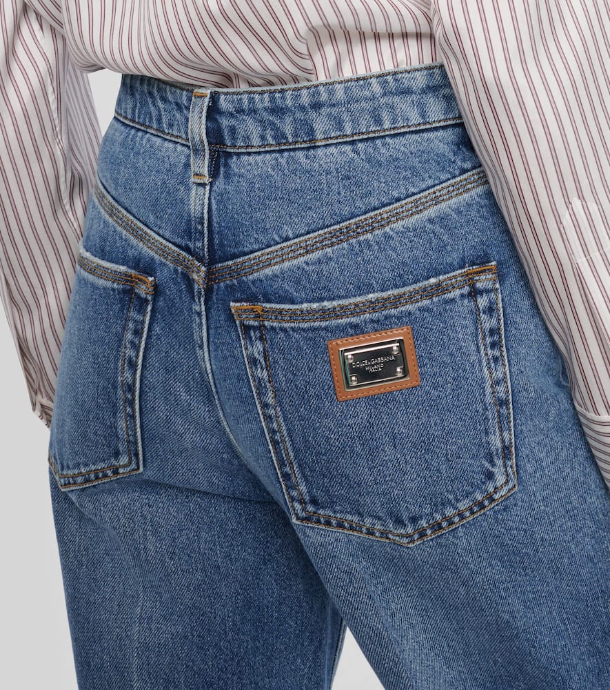Dolce & Gabbana High-rise Straight Jeans In Blue