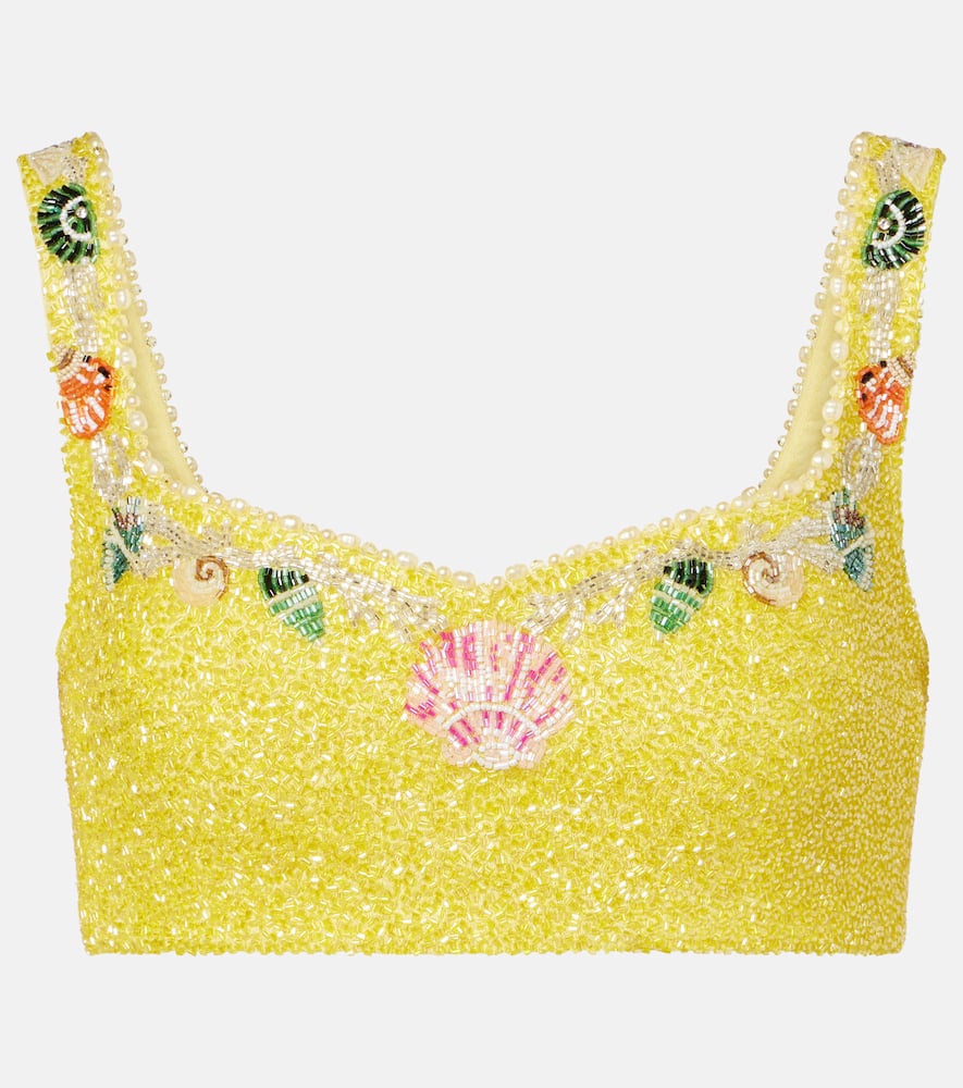 Marina embellished crop top