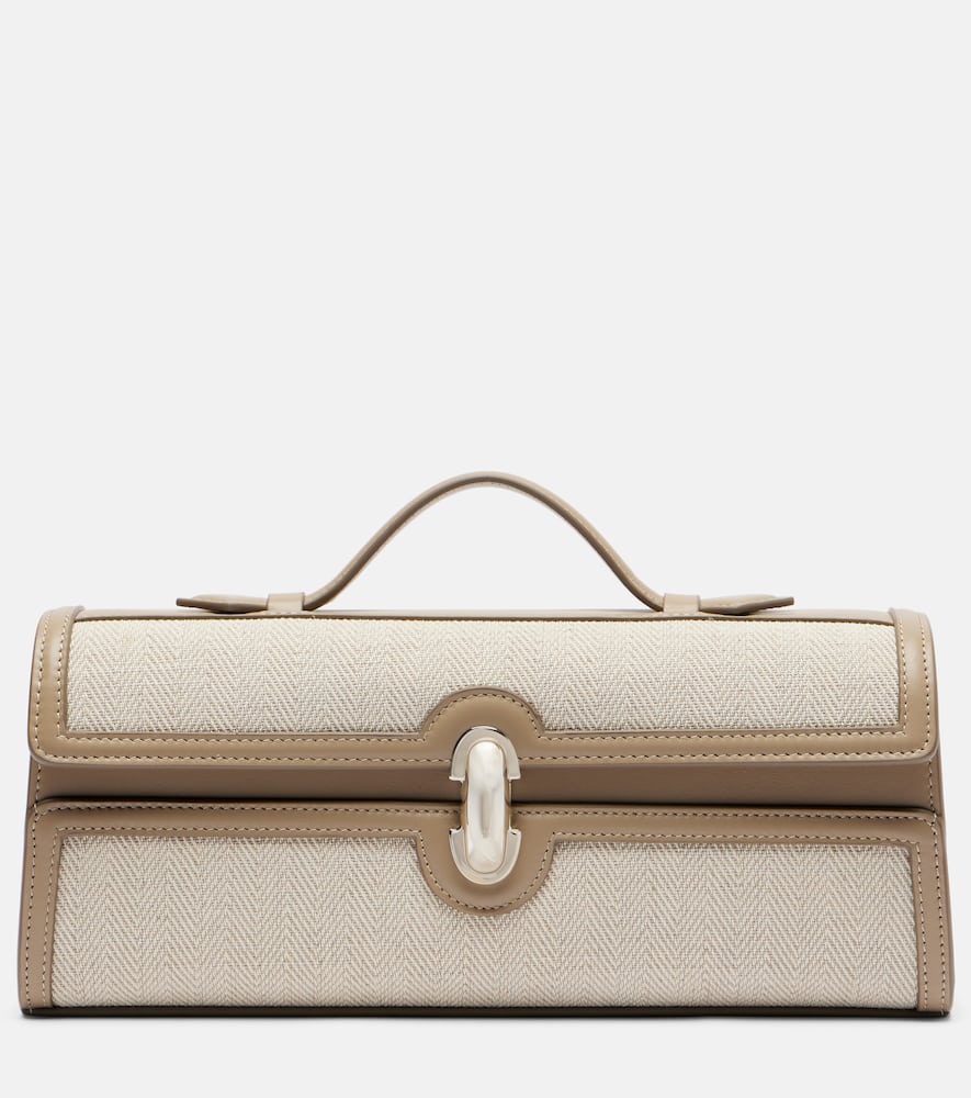 Slim Symmetry leather-trimmed tote bag