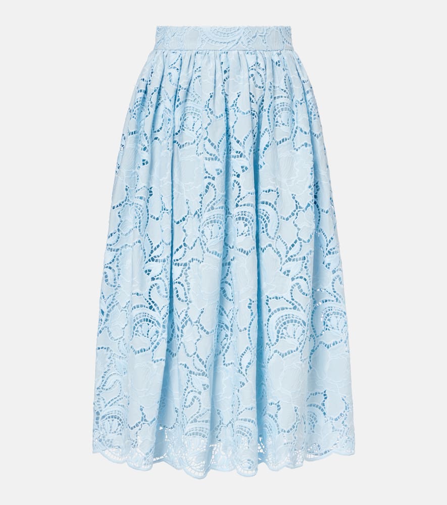 Laser-cut pleated skirt