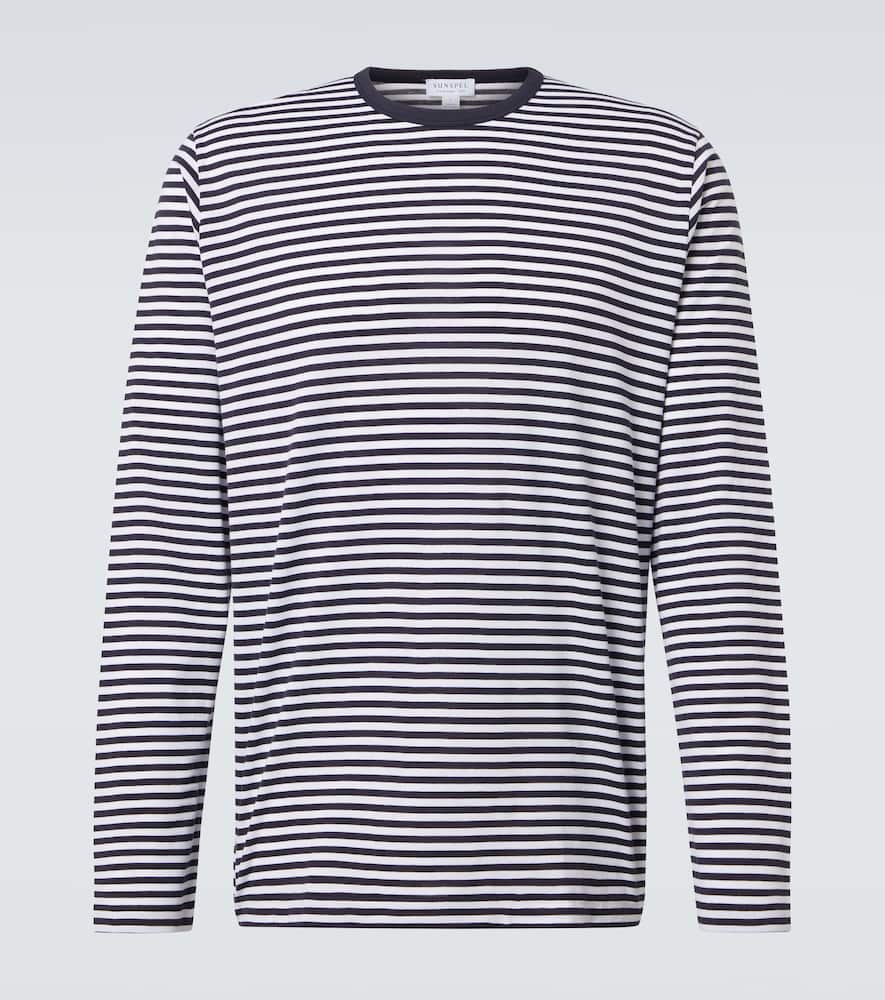Sunspel Striped Cotton T-shirr