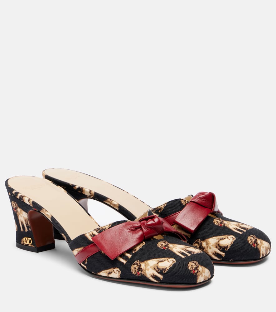 Knotty 60 printed leather mules