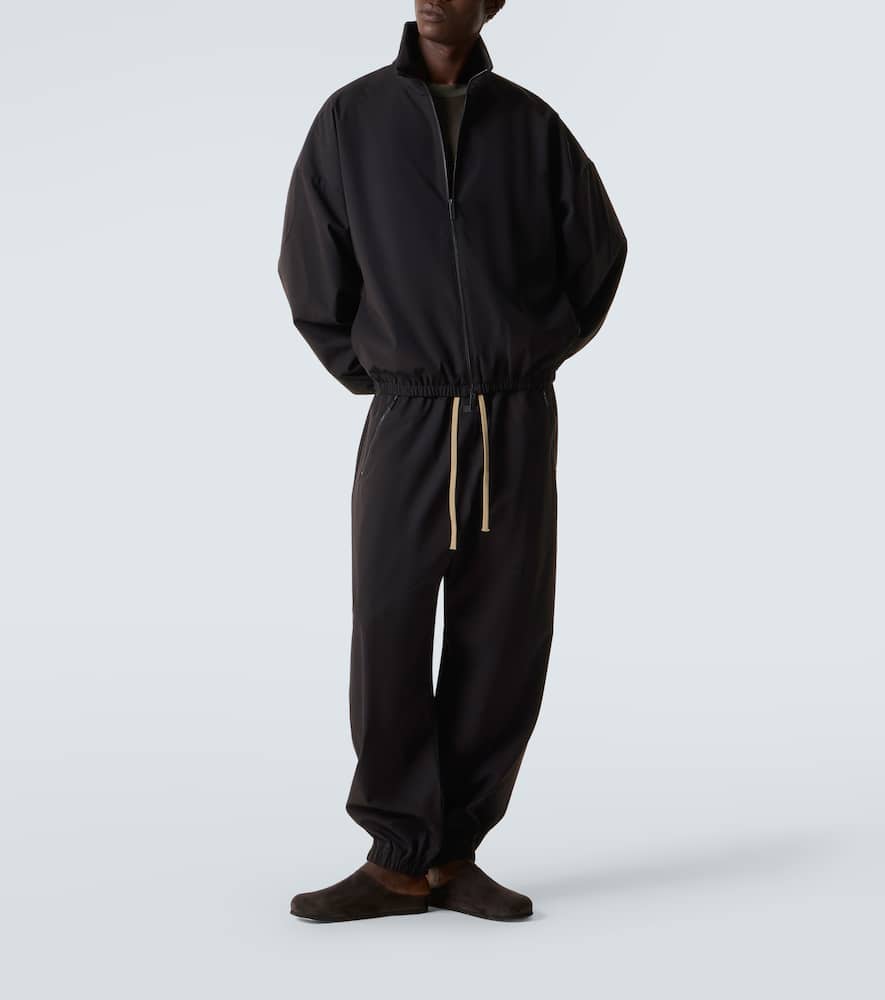 Fear Of God Cotton Sweatpants With Elasticated Hem And Ribbed Cuffs In Black