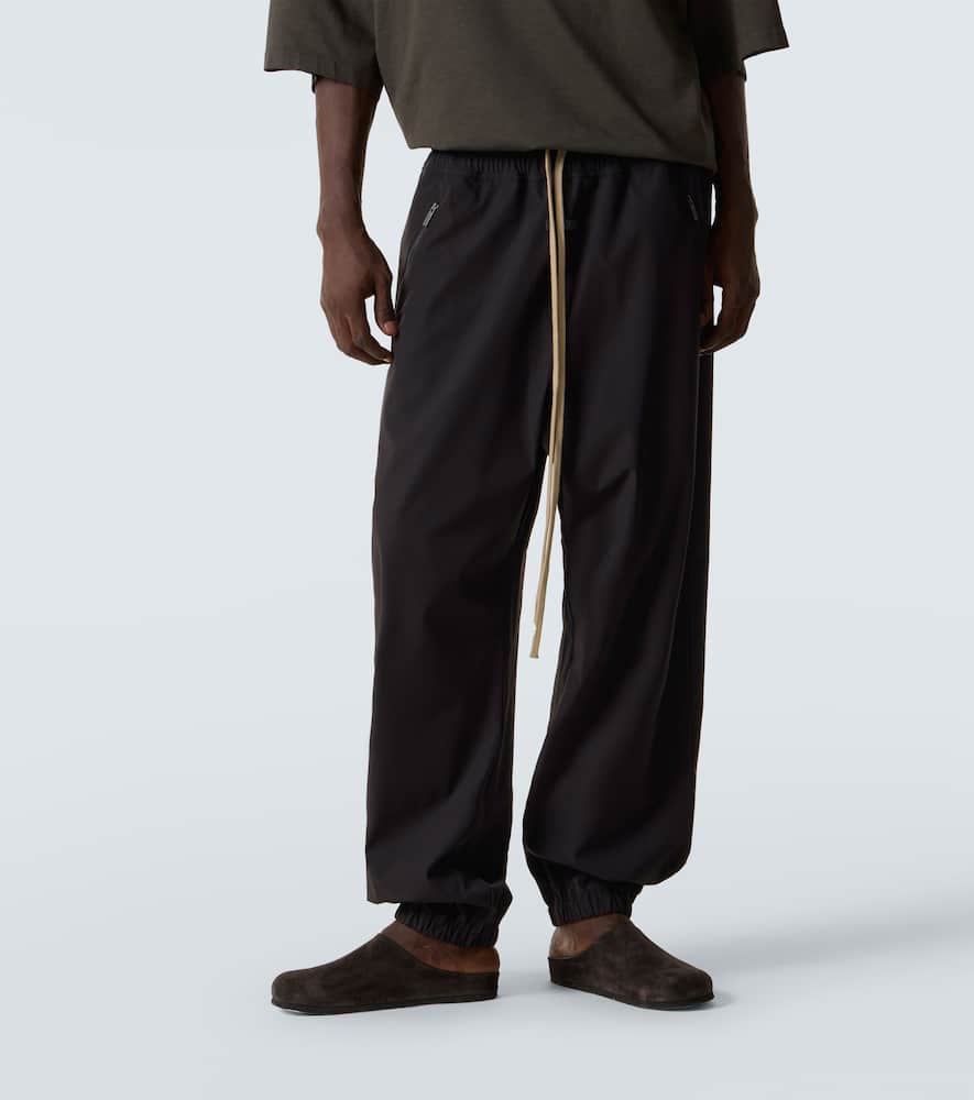 Fear Of God Cotton Sweatpants With Elasticated Hem And Ribbed Cuffs In Black