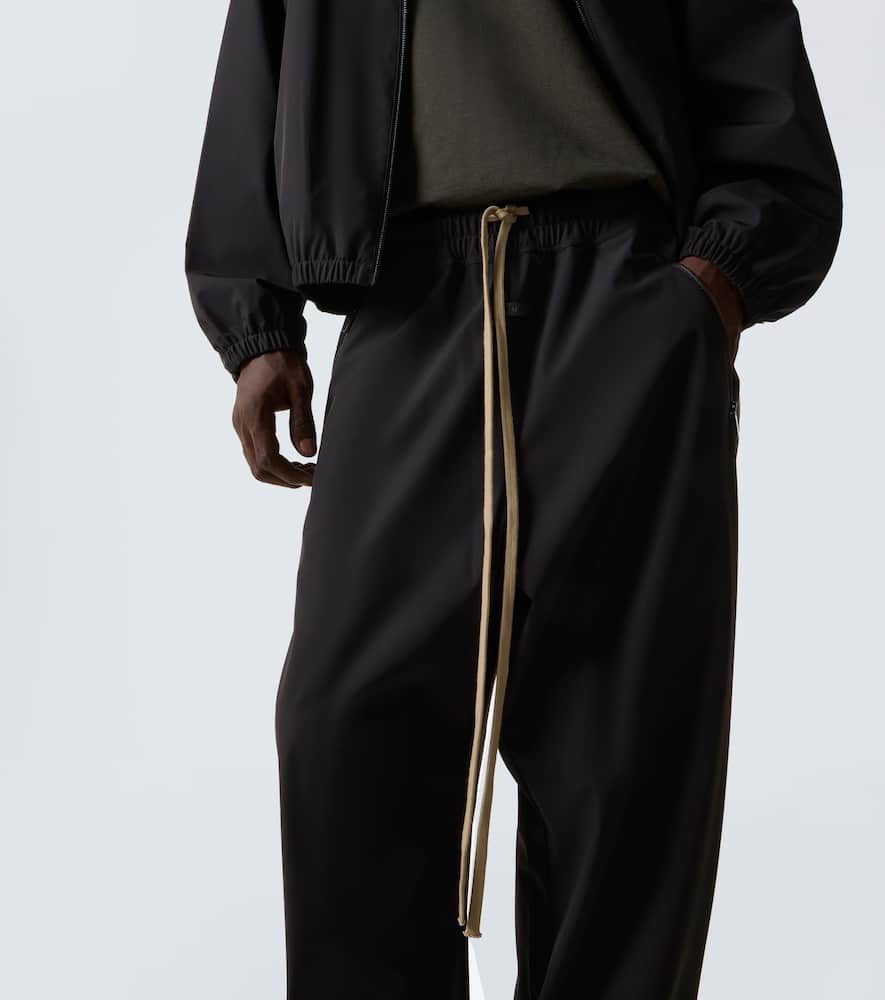 Fear Of God Cotton Sweatpants With Elasticated Hem And Ribbed Cuffs In Black