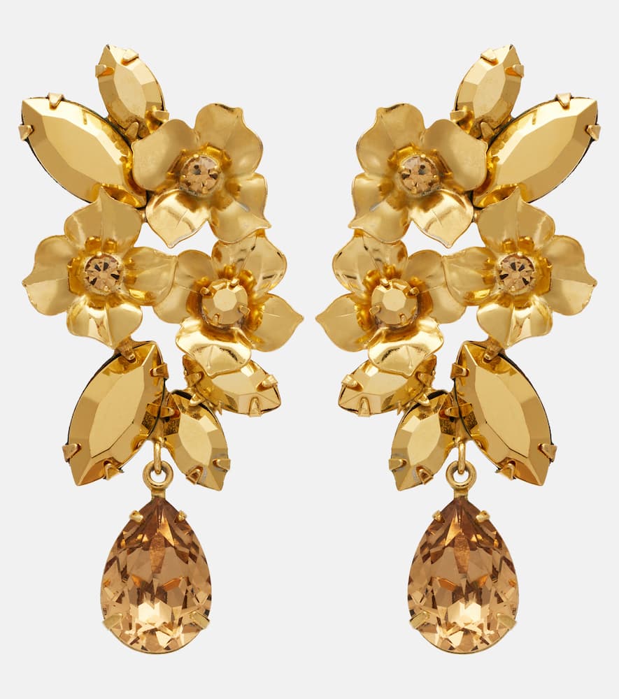 Jennifer Behr Fiore Crystal-embellished Gold-plated Earrings
