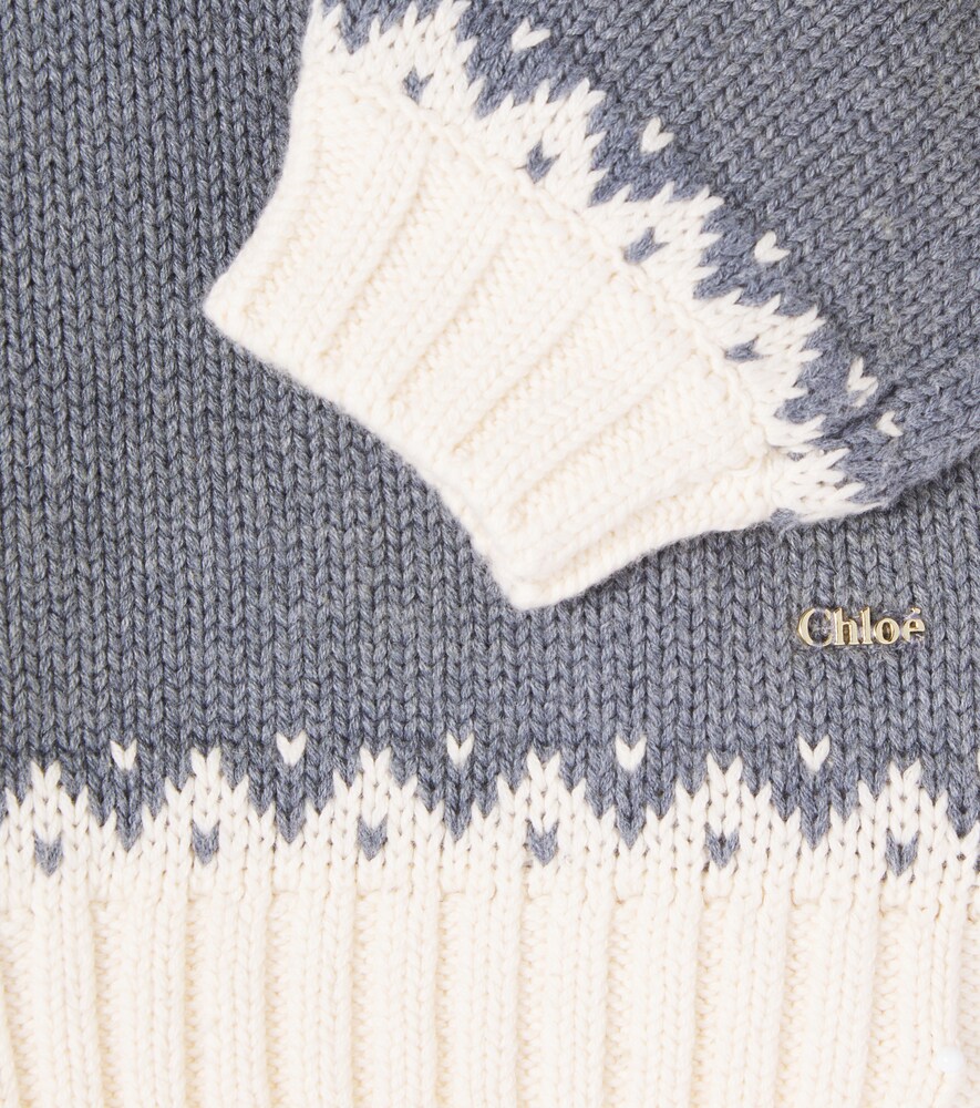  Chloe Kids Chloé Kids Pullover Aus Baumwolle Und Wolle 