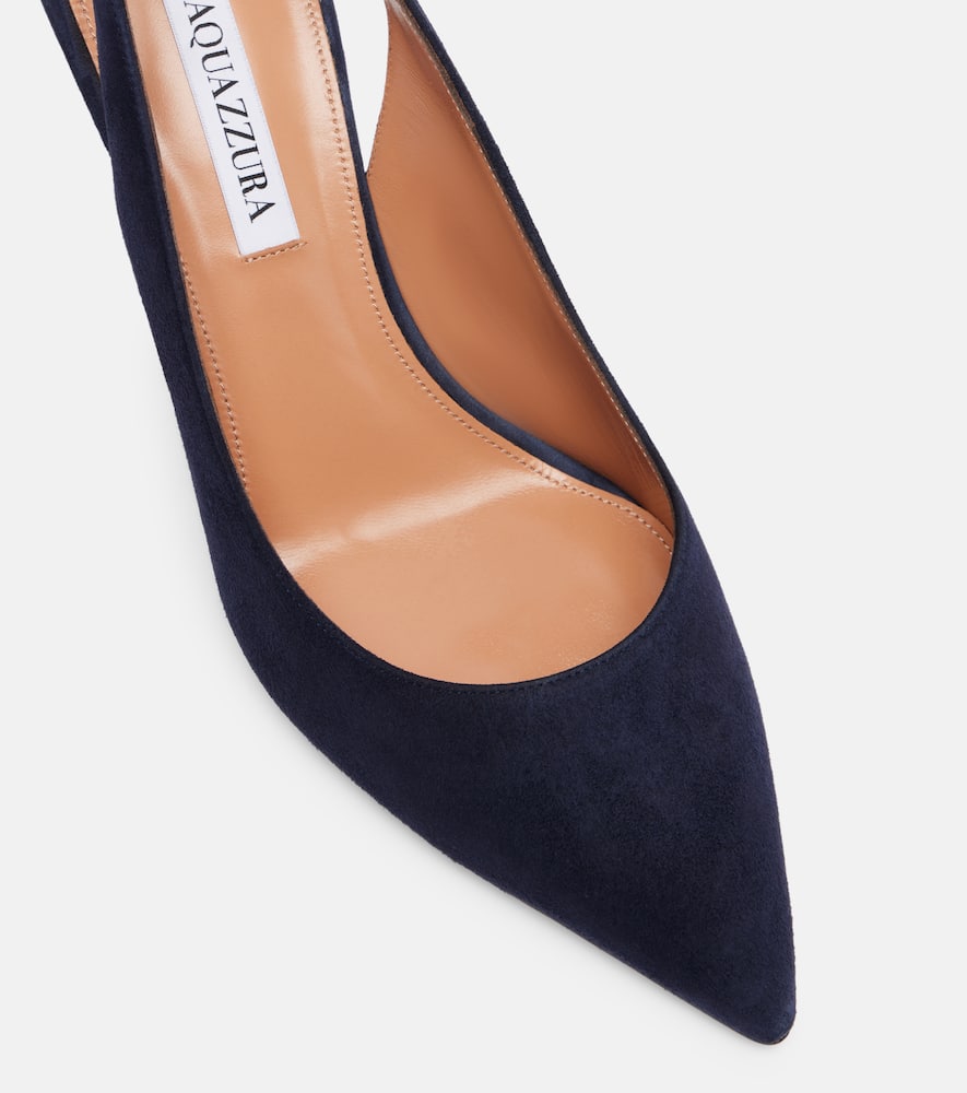 Aquazzura Bow Tie Pointed Toe Pump In Blue