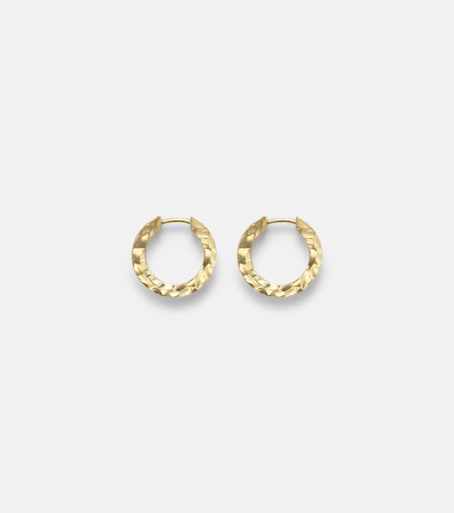 Octavia Elizabeth Ivy Eternity 18kt Gold Earrings With Diamonds In Blue