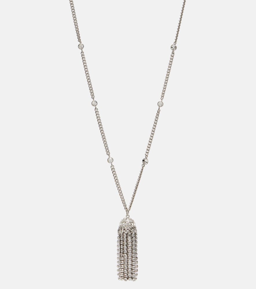 Rabanne Crystal-embellished Pendant Necklace In Silver