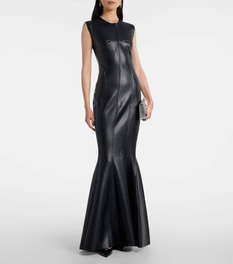 Norma Kamali Sleeveless Grace Fishtail Gown In Black
