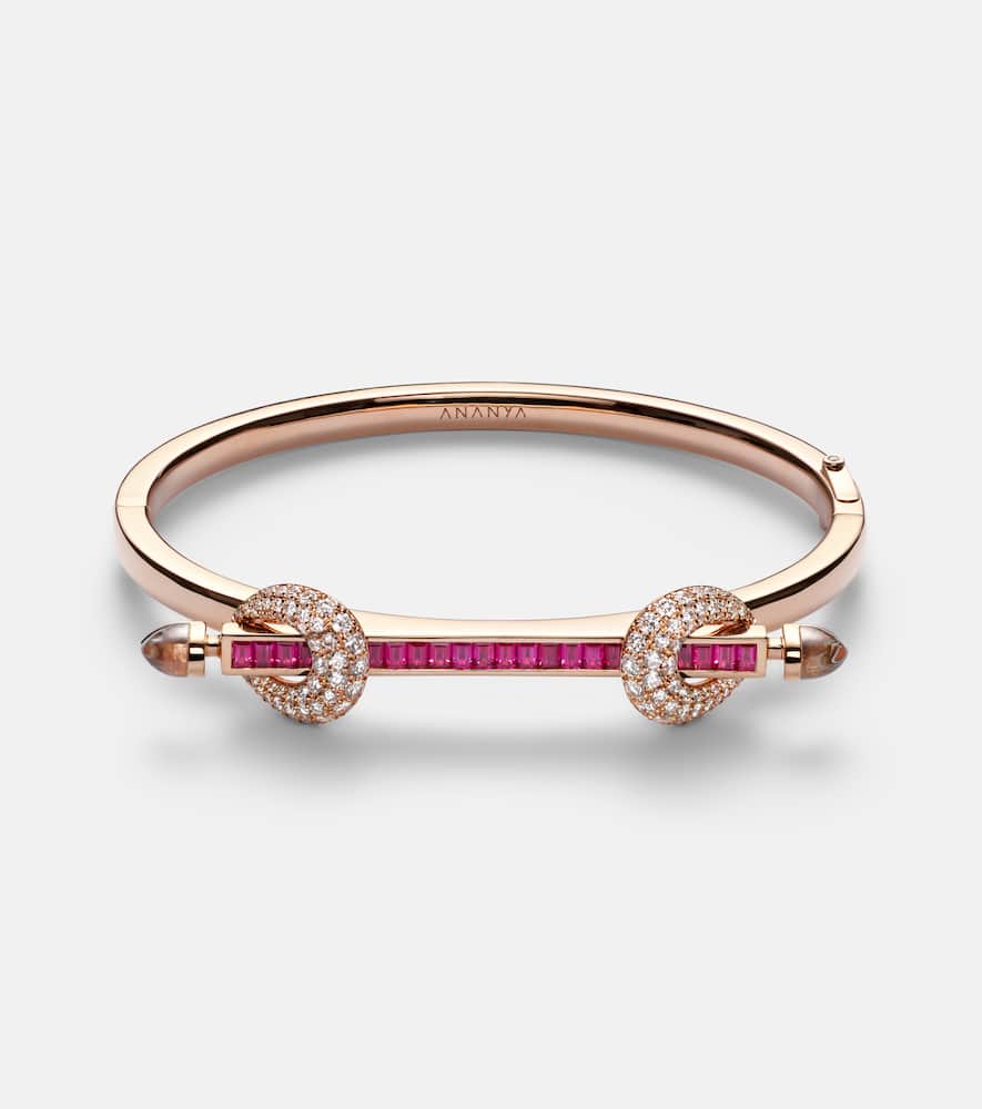 Ananya Chakra Icon 18kt Rose Gold Bracelet With Gemstones In Gold