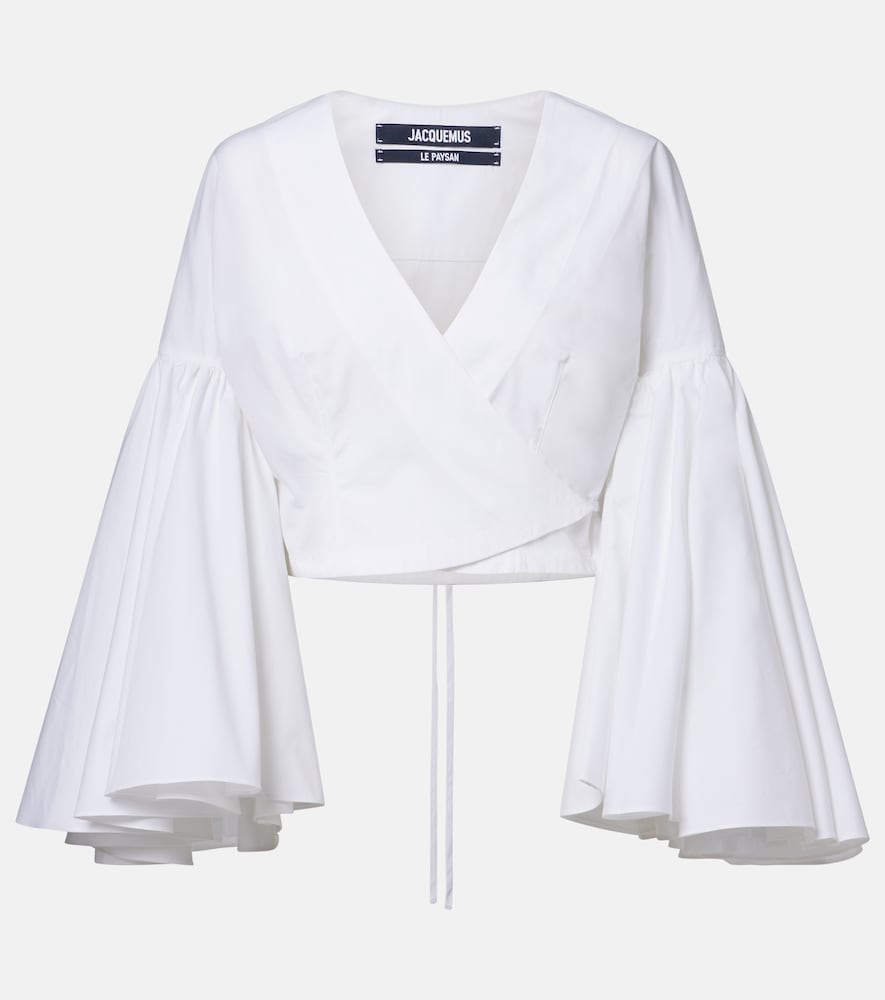 Jacquemus Paysan cotton poplin wrap top