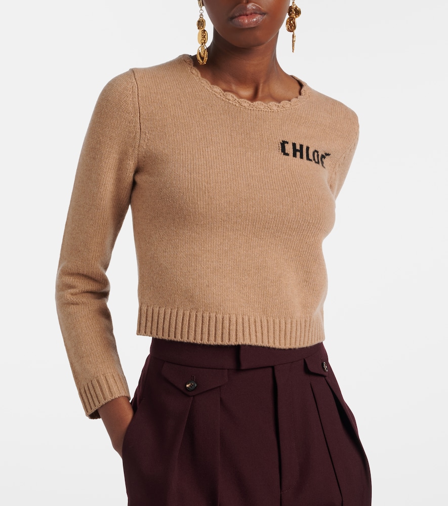 Chloé Logo Wool And Cashmere Sweater
