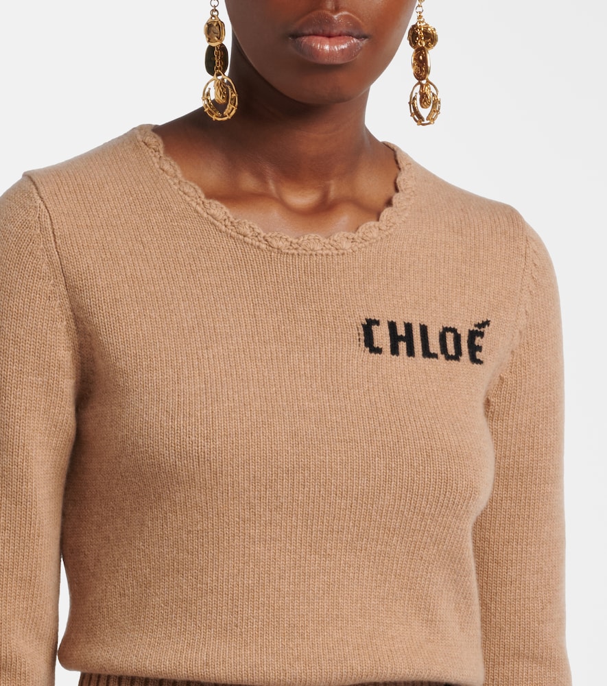 Chloé Logo Wool And Cashmere Sweater