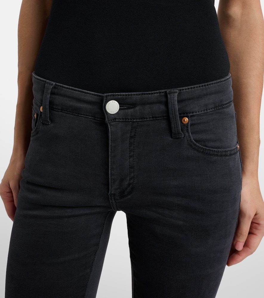 Ag Low-rise Skinny Jeans In Black