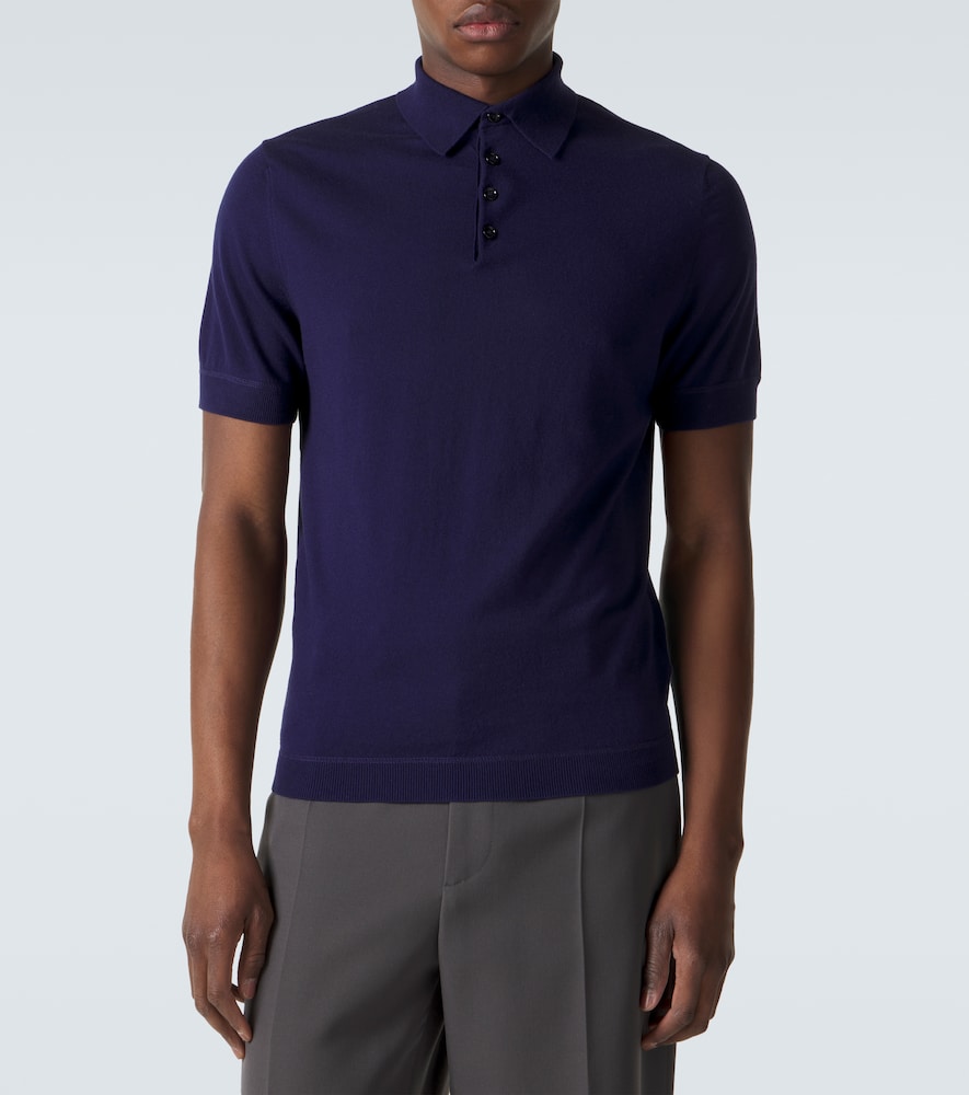 Allude Allude Polohemd Aus Baumwolle, Seide Und Kaschmir 