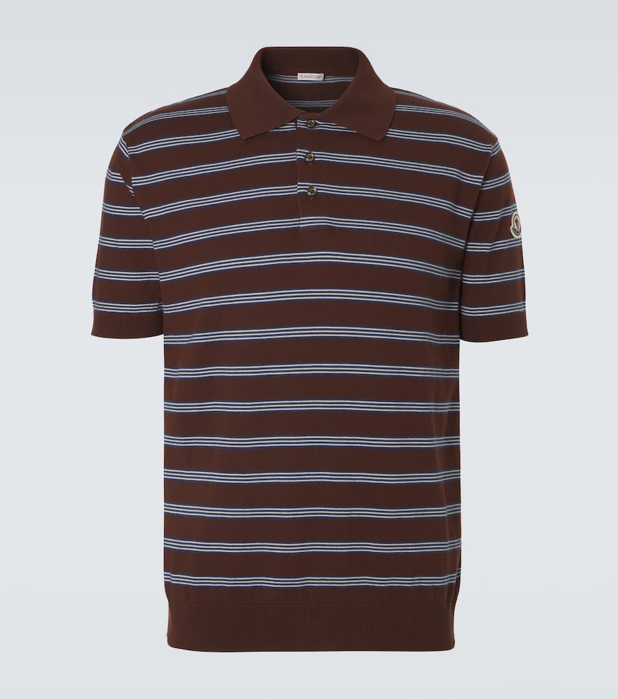 Moncler Homme Marron Polo Rayé En Coton Fr Taille 48 - Mytheresa