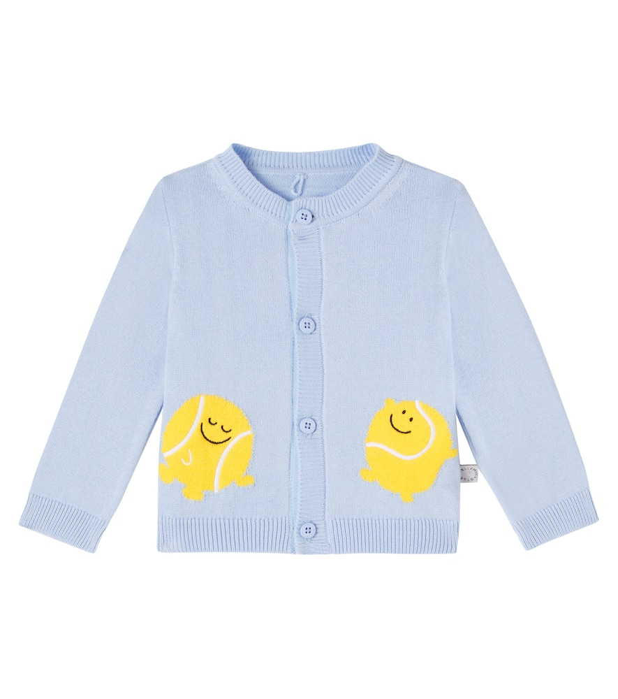Stella Mccartney Baby Cotton Cardigan In Blue