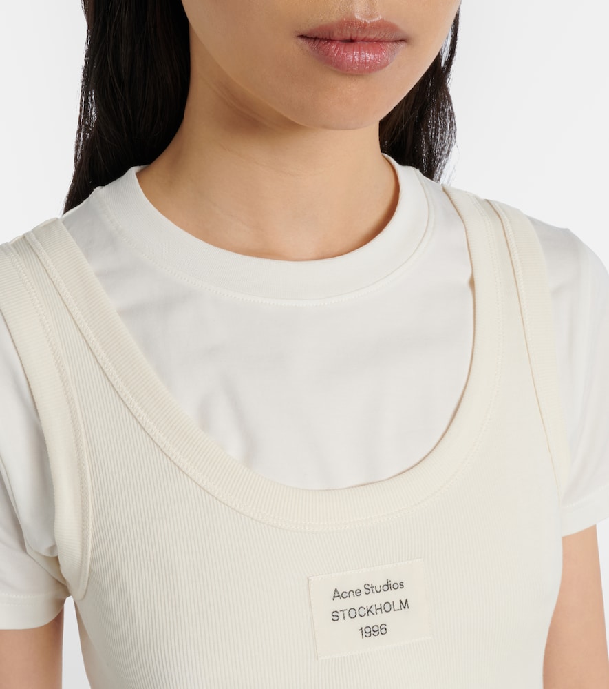  Acne Studios Acne Studios Layered Logo Cotton-blend T-shirt 