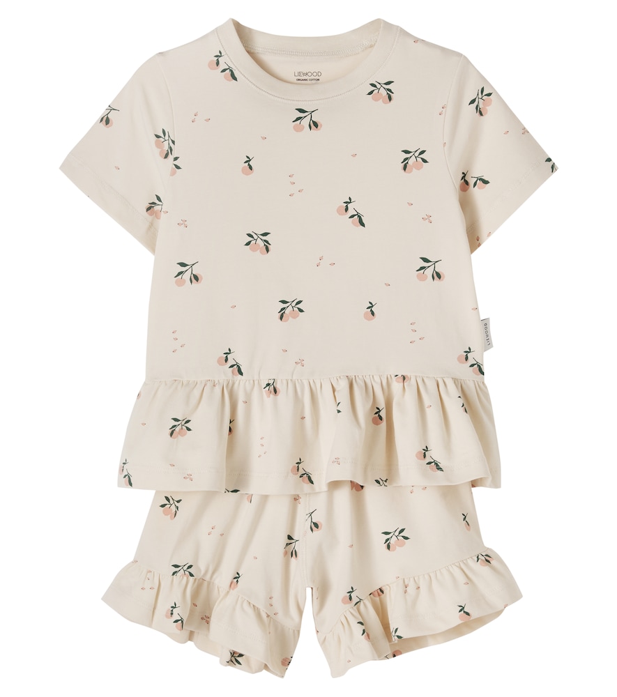 Liewood Kids' Ilford Cotton-blend Top And Shorts Set In Neutral