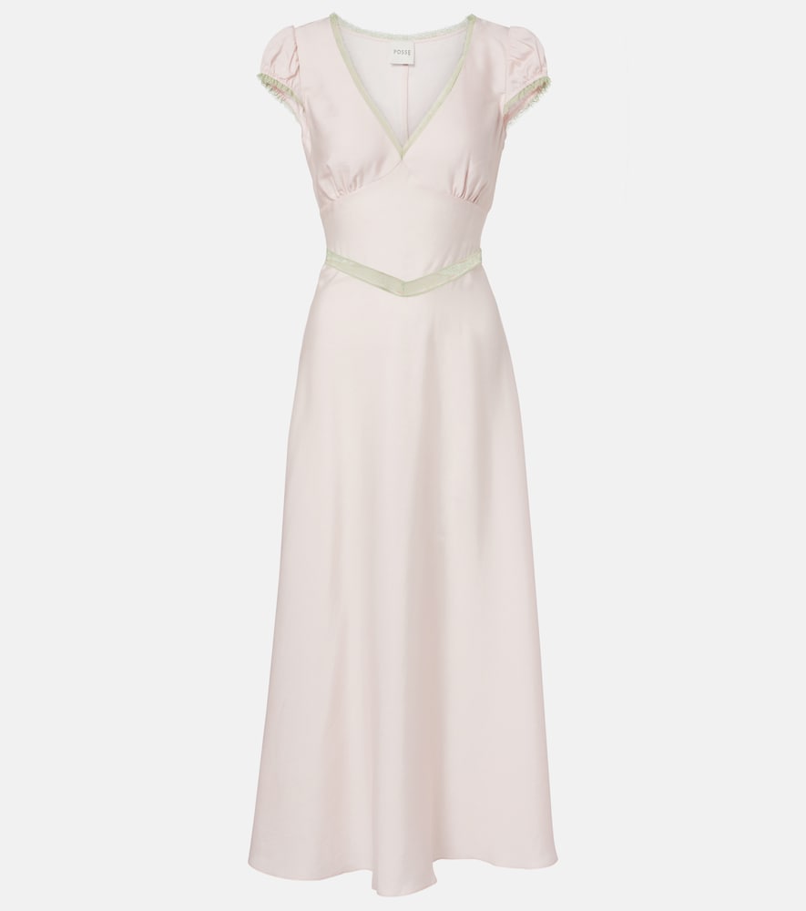 Posse Perla lace-trimmed midi dress | Thumbnail 6