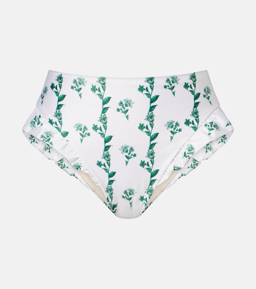 Agua by Agua Bendita Jengibre floral ruffled bikini bottoms