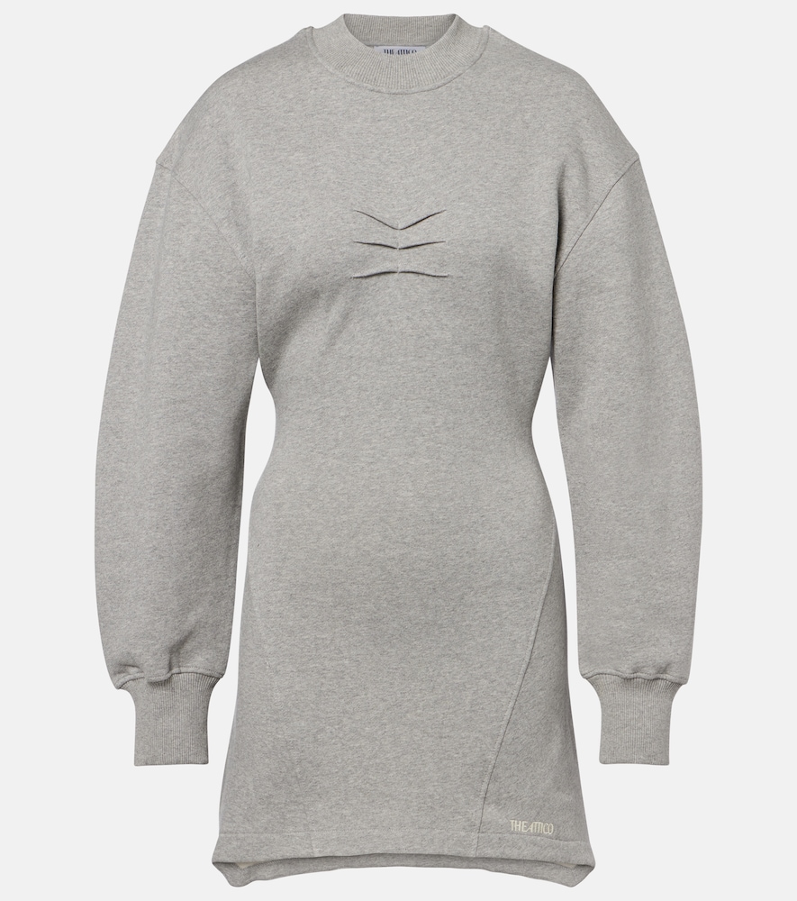 The Attico Women's Grey Cotton Jersey Sweatshirt Dress UK Size 16 - Mytheresa